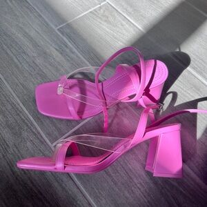 Bershka Fuchsia Strappy Heels